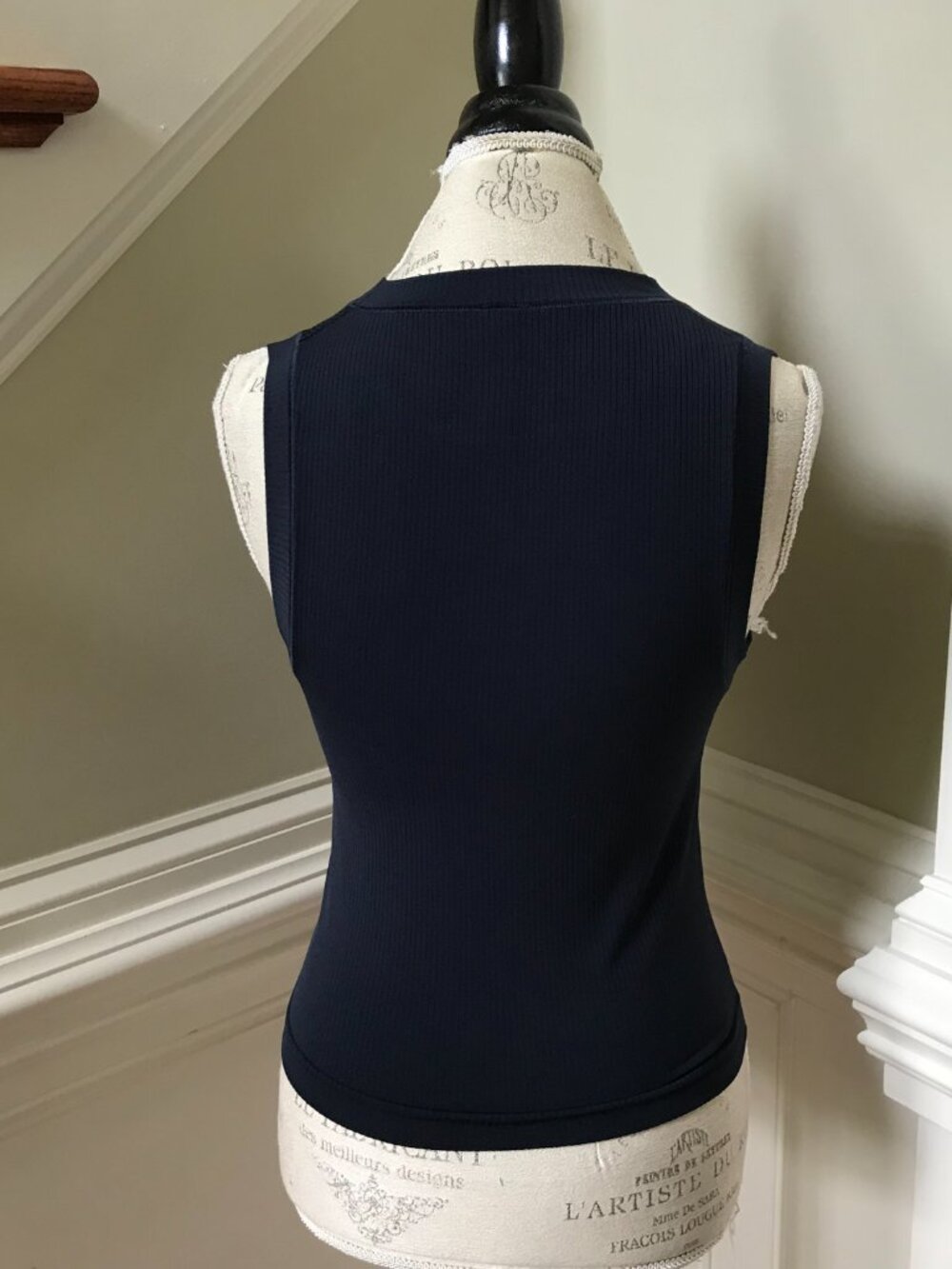 Athleta Renew Ribbed Muscle Tank Top Shirts Womens Medium Black Blue Lot of 2 - Picture 11 of 12